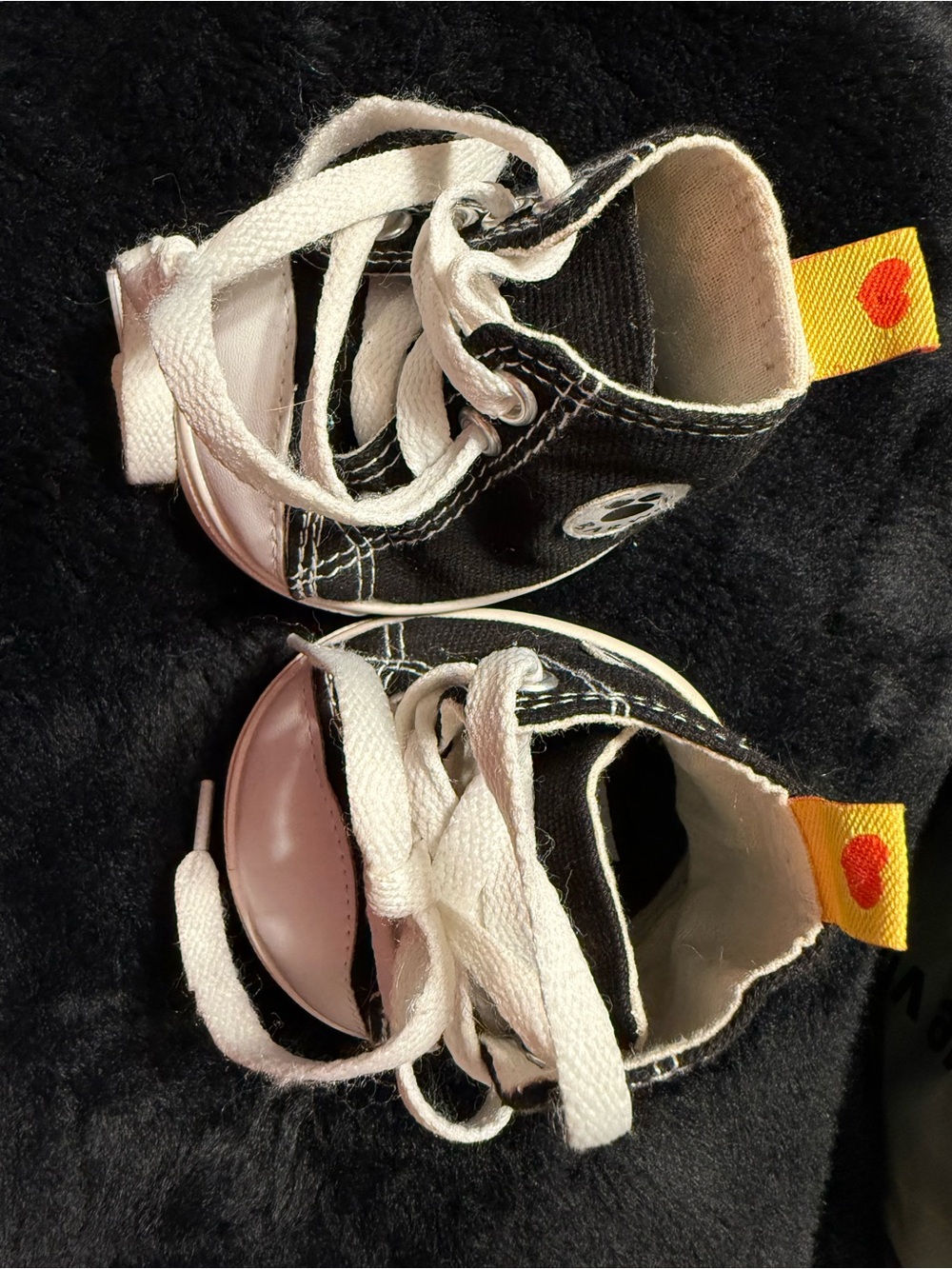 💞4/$35-Build-A-Bear Workshop Black High Top Sneakers Plush Shoes BABW